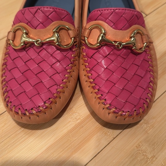 Robert Zur Designer Orange Crush and Fuschia Tglove Leather Loafers 6.5 - Picture 5 of 11